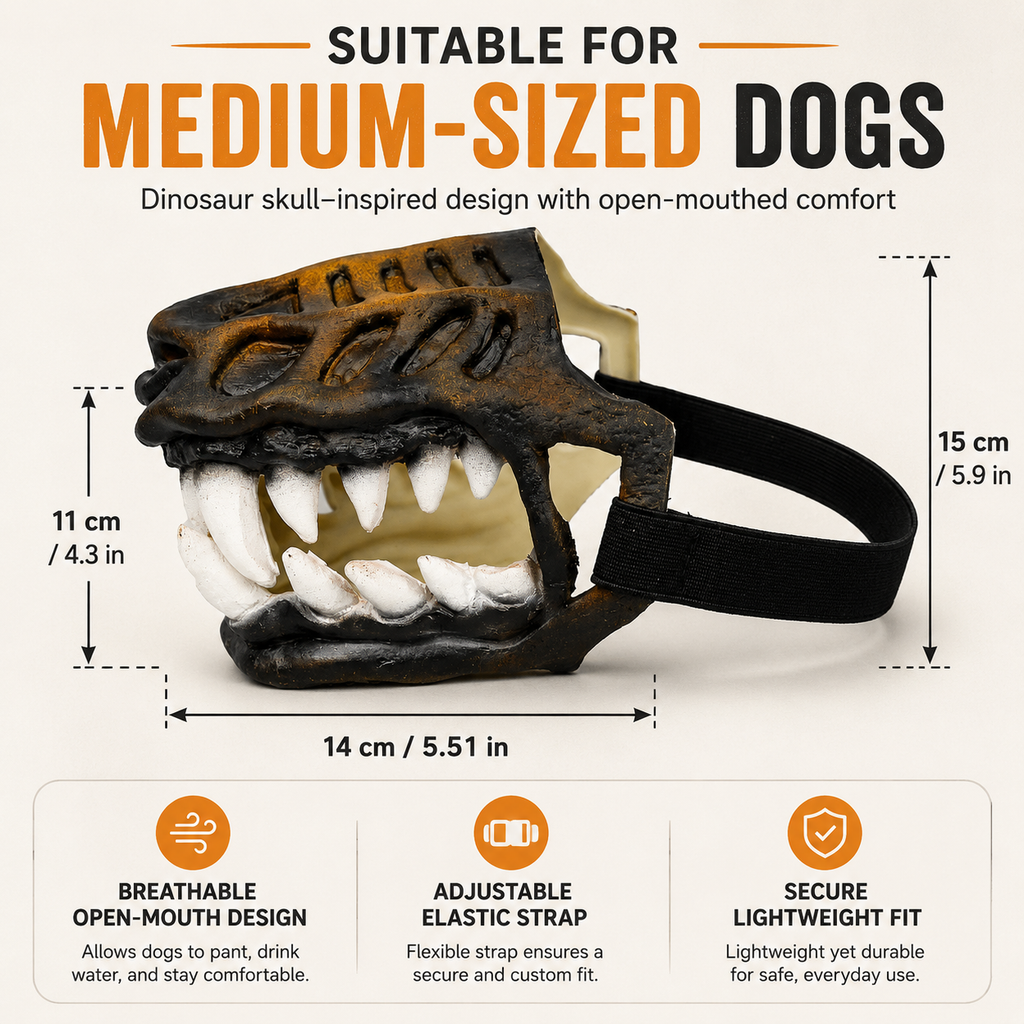 Bold Dinosaur Style with a Comfortable Open-Mouth Fit