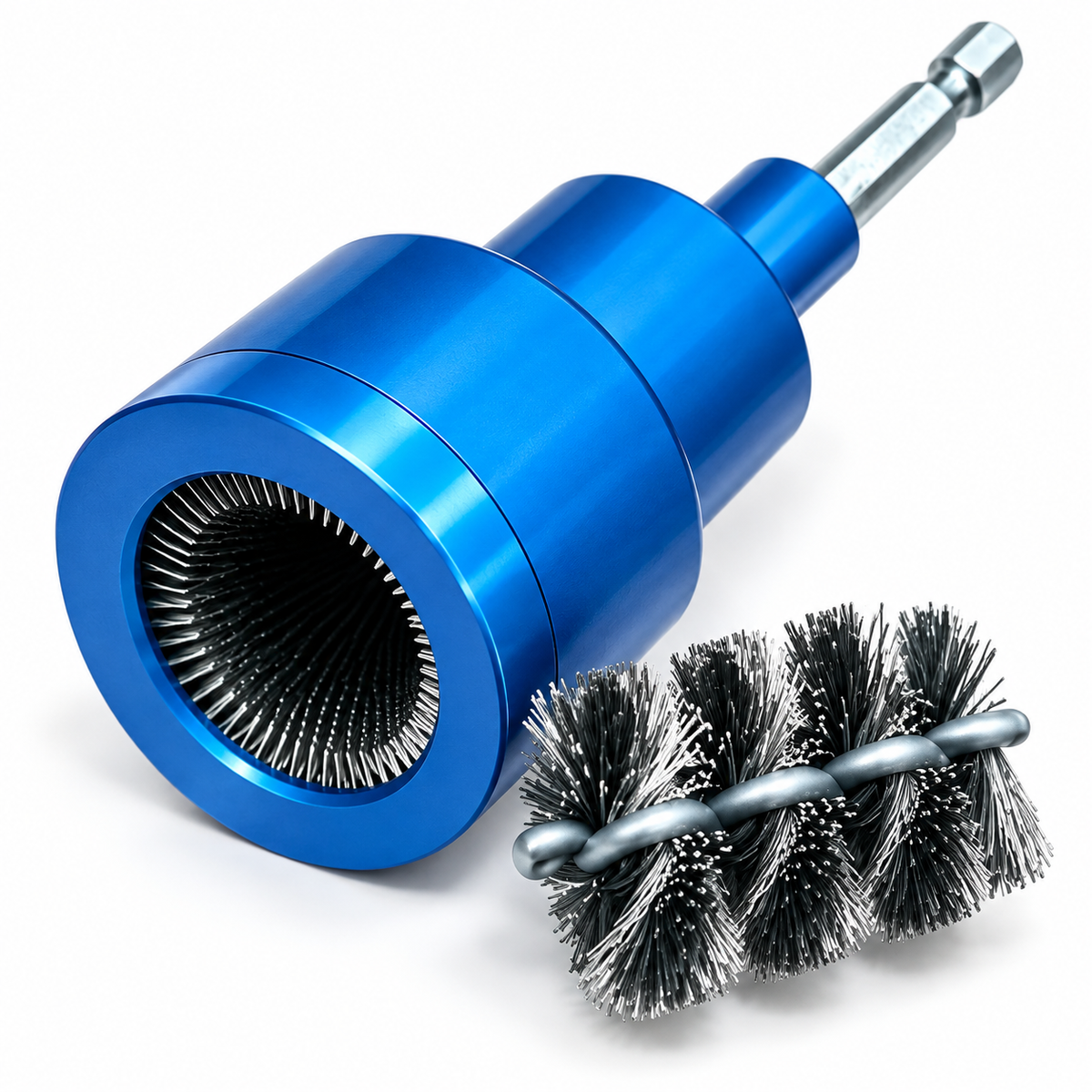 Drill-Powered Pipe Cleaning Brush — Put Rotary Brushing to Work on Pipe Prep