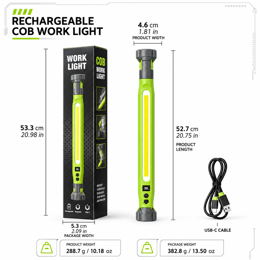Rechargeable Magnetic COB Work Light