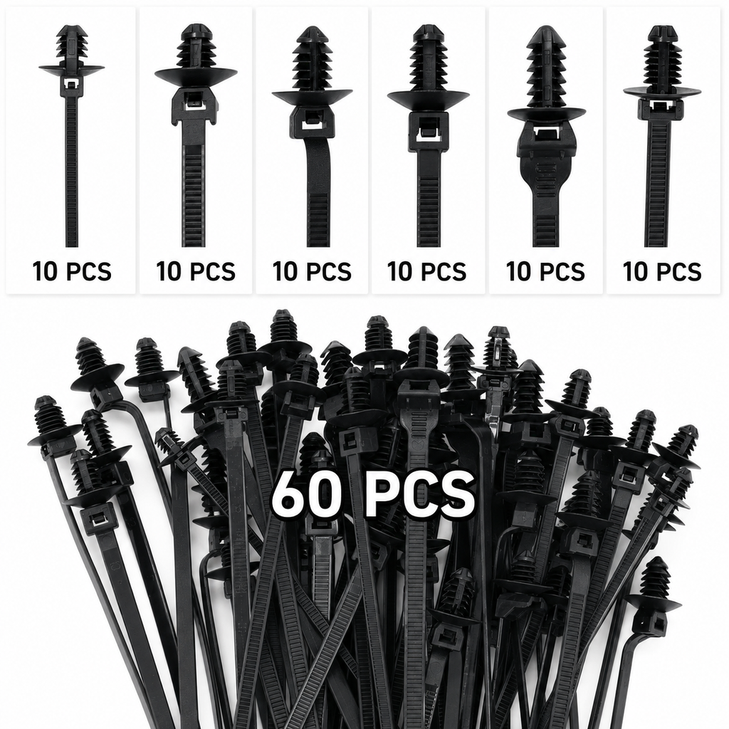Push Mount Cable Tie Kit — Secure Wiring Without The Hassle