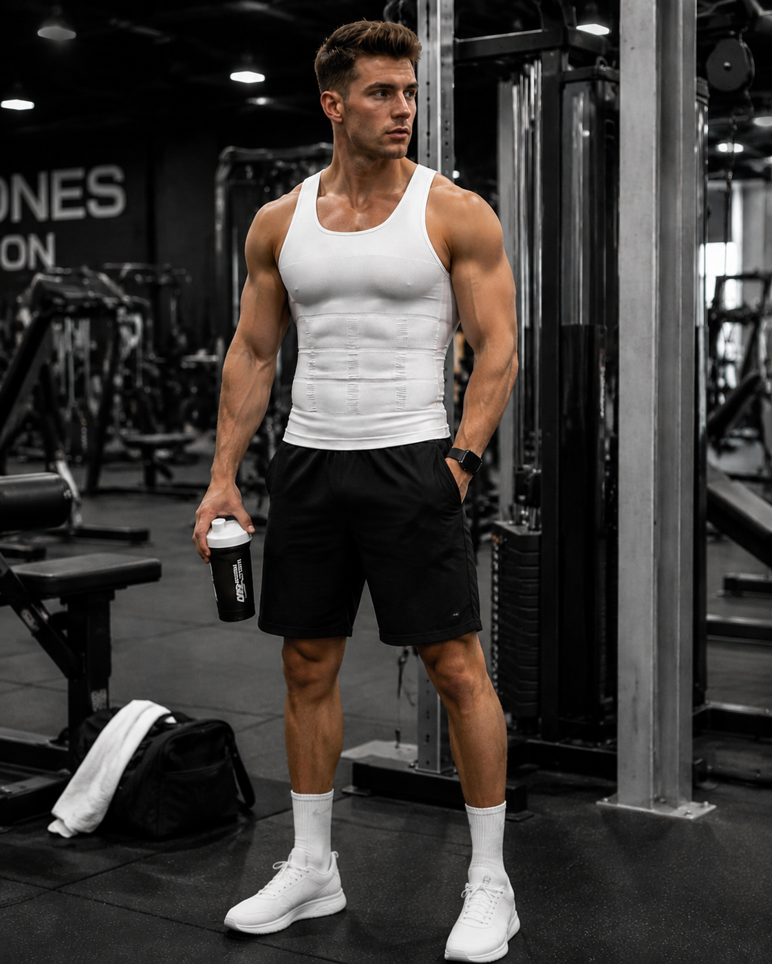 Men's Compression Shaper Tank Top – Chest & Tummy Control