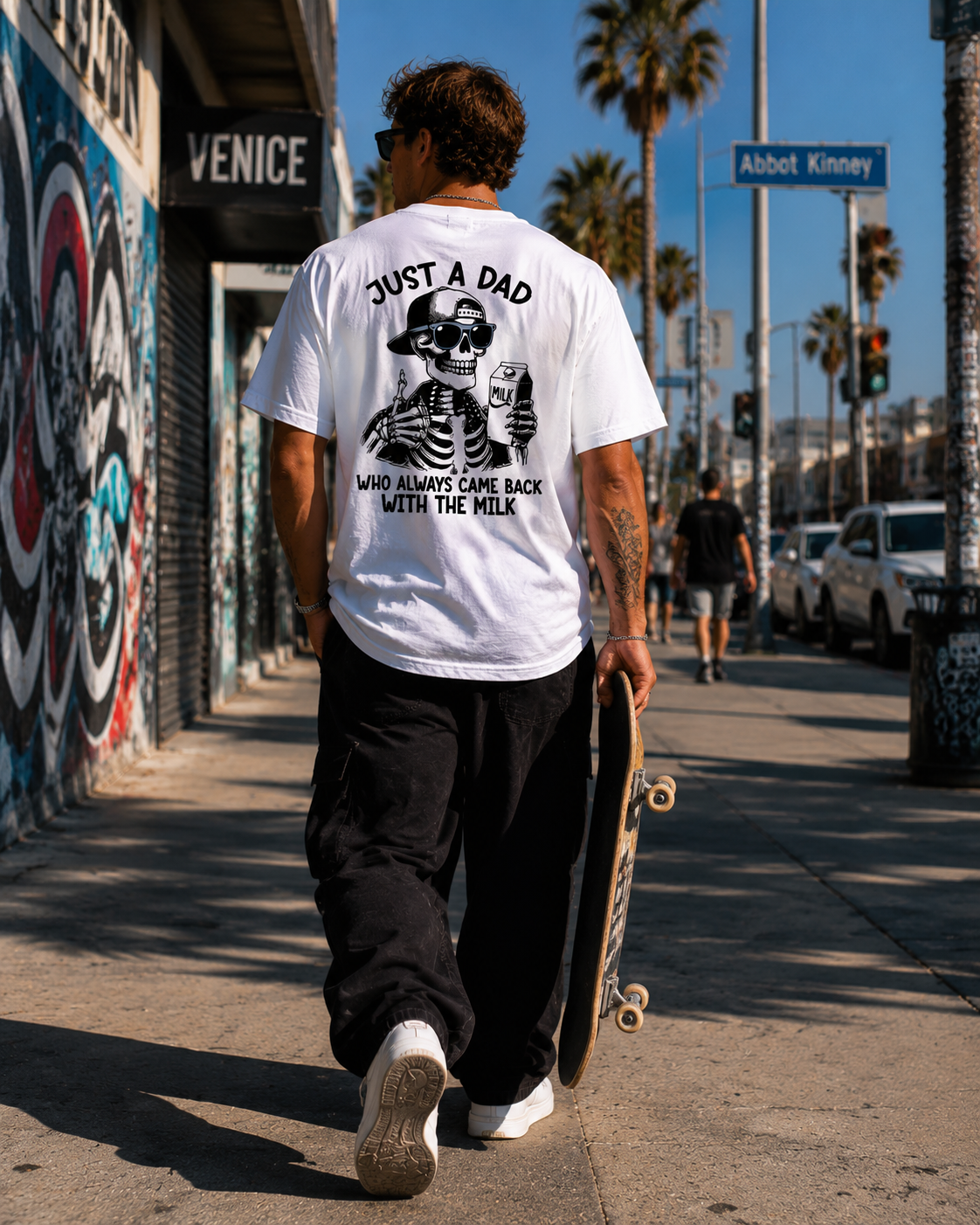 DAD CAME BACK MEME DOUBLE-SIDED T-SHIRT