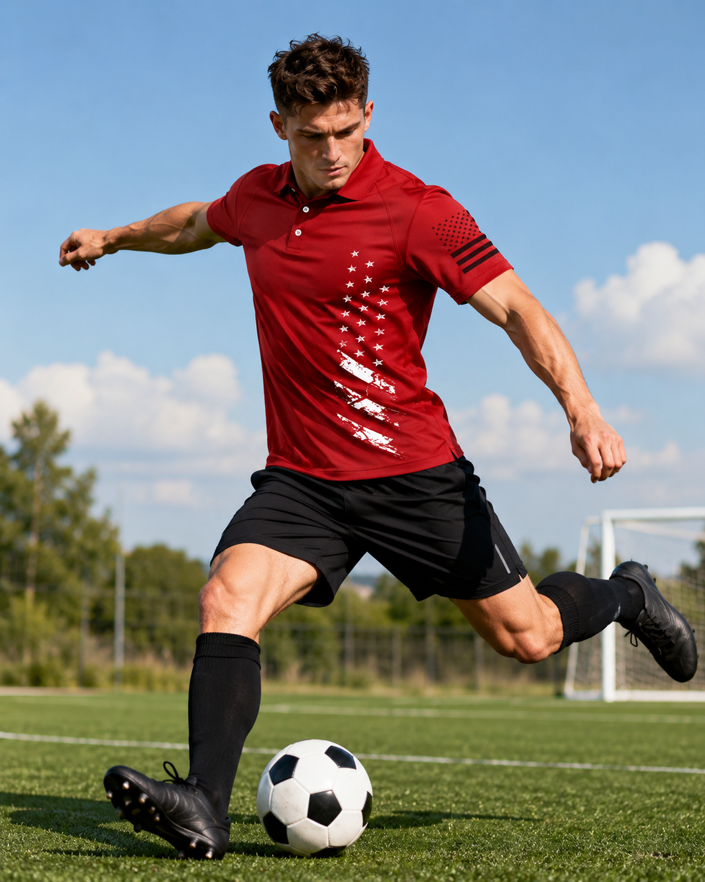 Freedom Flag Tactical Polo Shirt– Lightweight Performance Fit