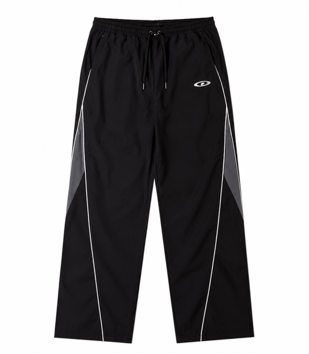 MEN’S MINIMAL CONTRAST LINE WIDE-LEG PANTS