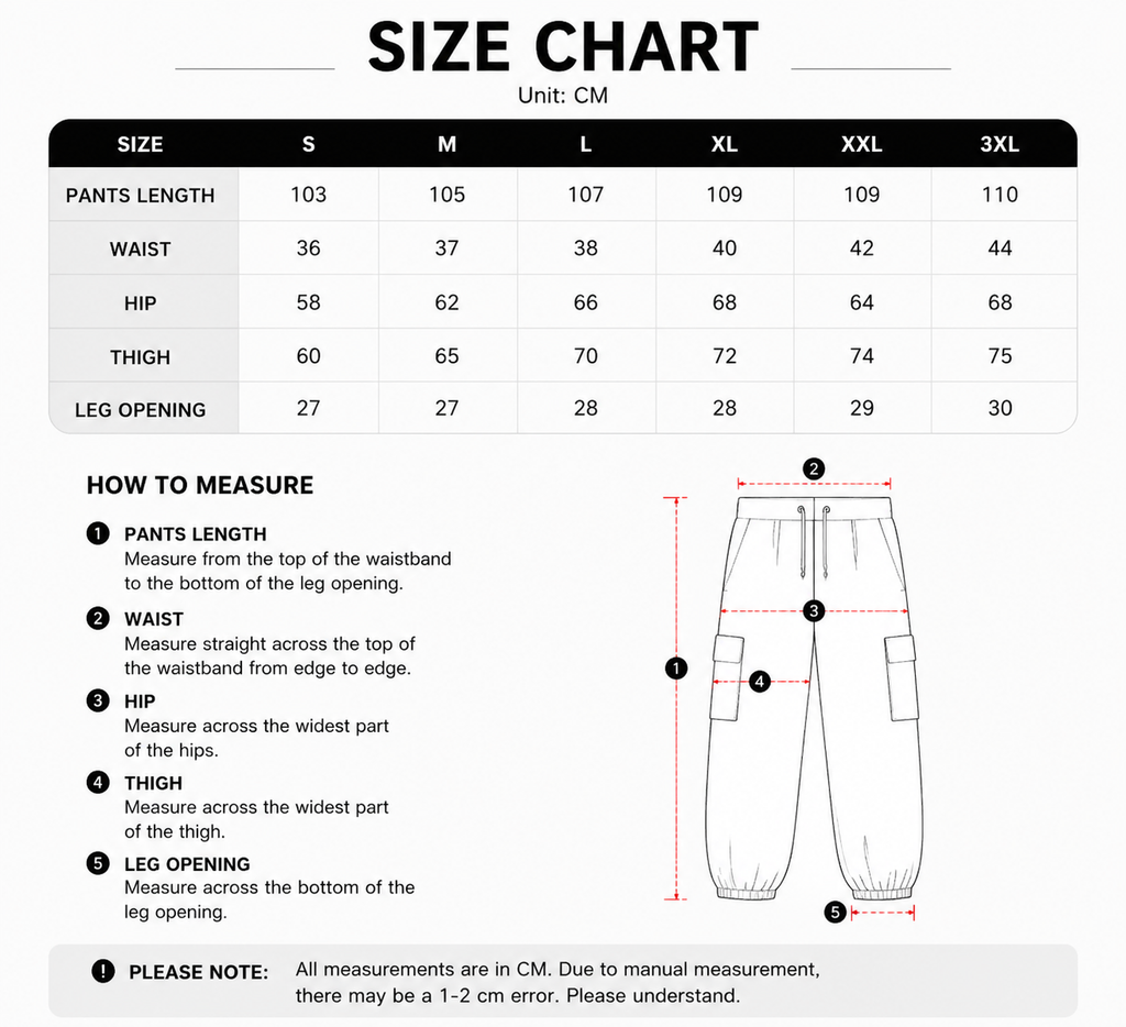 MEN’S TACTICAL CARGO JOGGER PANTS Utility Techwear Streetwear Slim Fit Pants