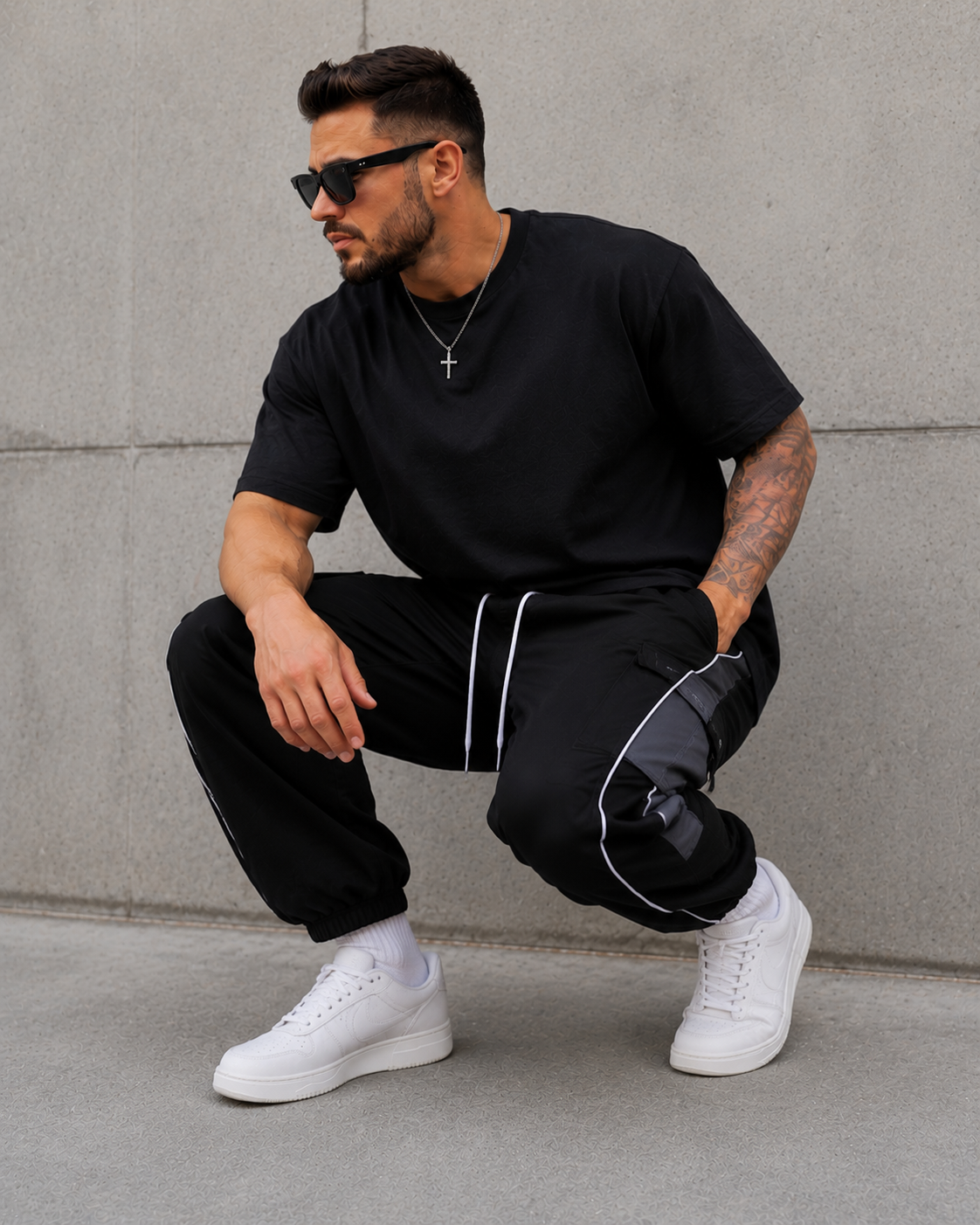 MEN’S TACTICAL CARGO JOGGER PANTS Utility Techwear Streetwear Slim Fit Pants