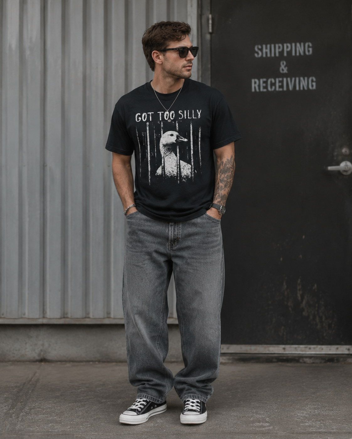 GOT TOO SILLY GRAPHIC TEE Dark Humor Vintage Streetwear T-Shirt for Men