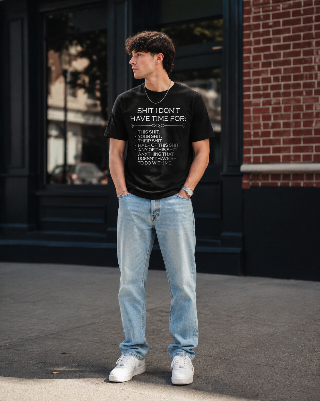 I Don’t Have Time for This Sh*t Statement Tee – Sarcastic Meme Streetwear T-Shirt for Men