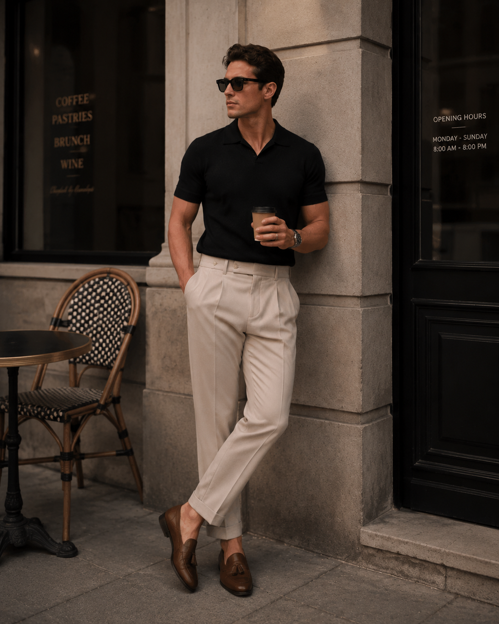 MEN’S OLD MONEY SLIM FIT PLEATED DRESS PANTS