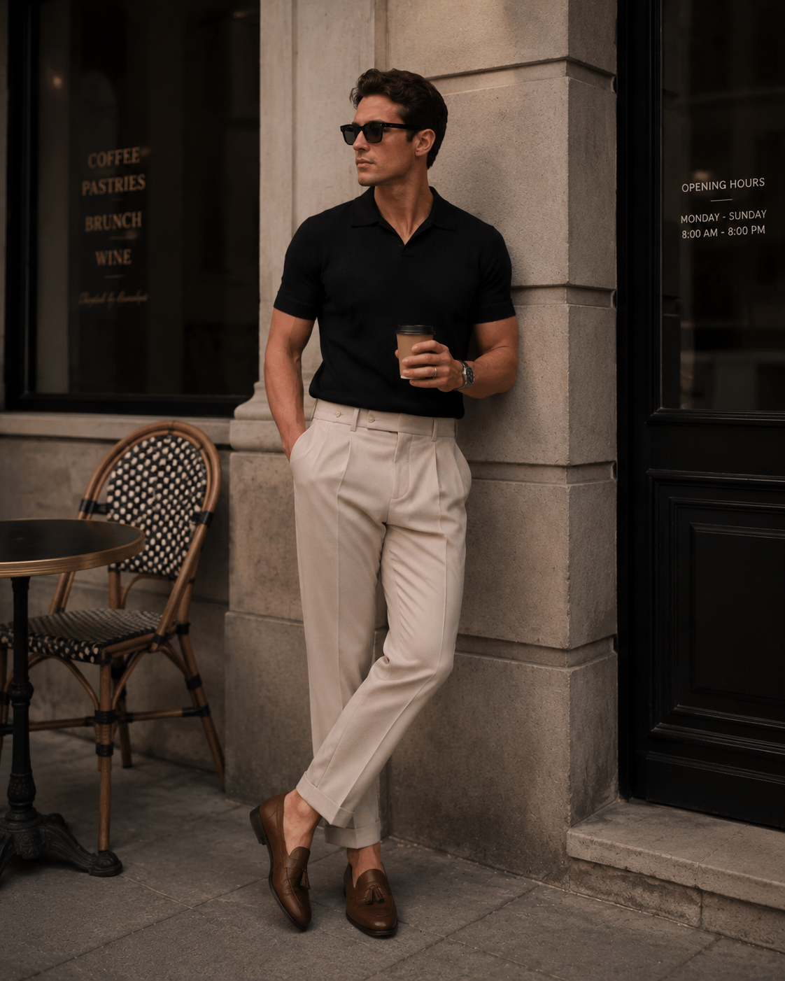 MEN’S OLD MONEY SLIM FIT PLEATED DRESS PANTS