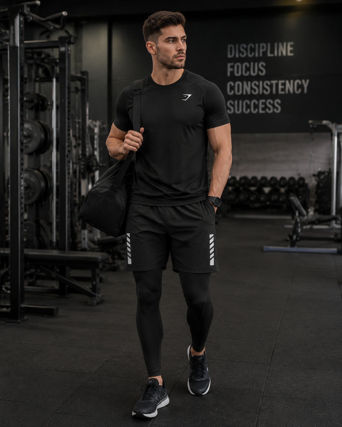 Men’s 3-in-1 Performance Running Shorts Set – Compression Base Layer Athletic Streetwear Shorts