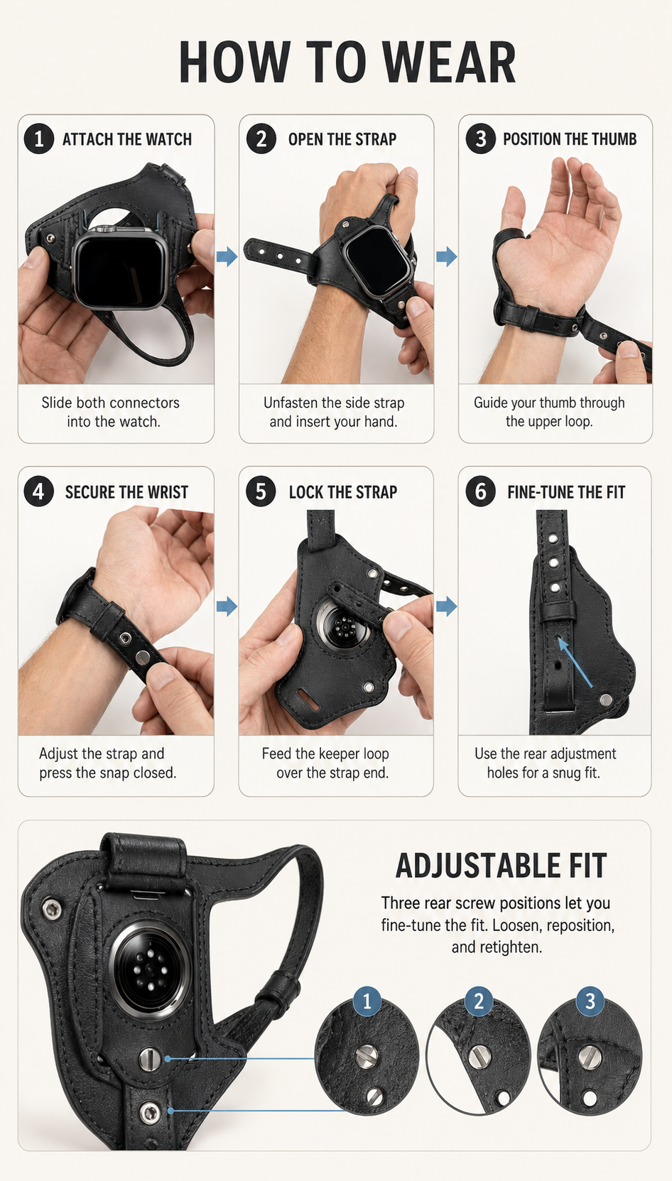 HandLock Smartwatch Wrist Harness