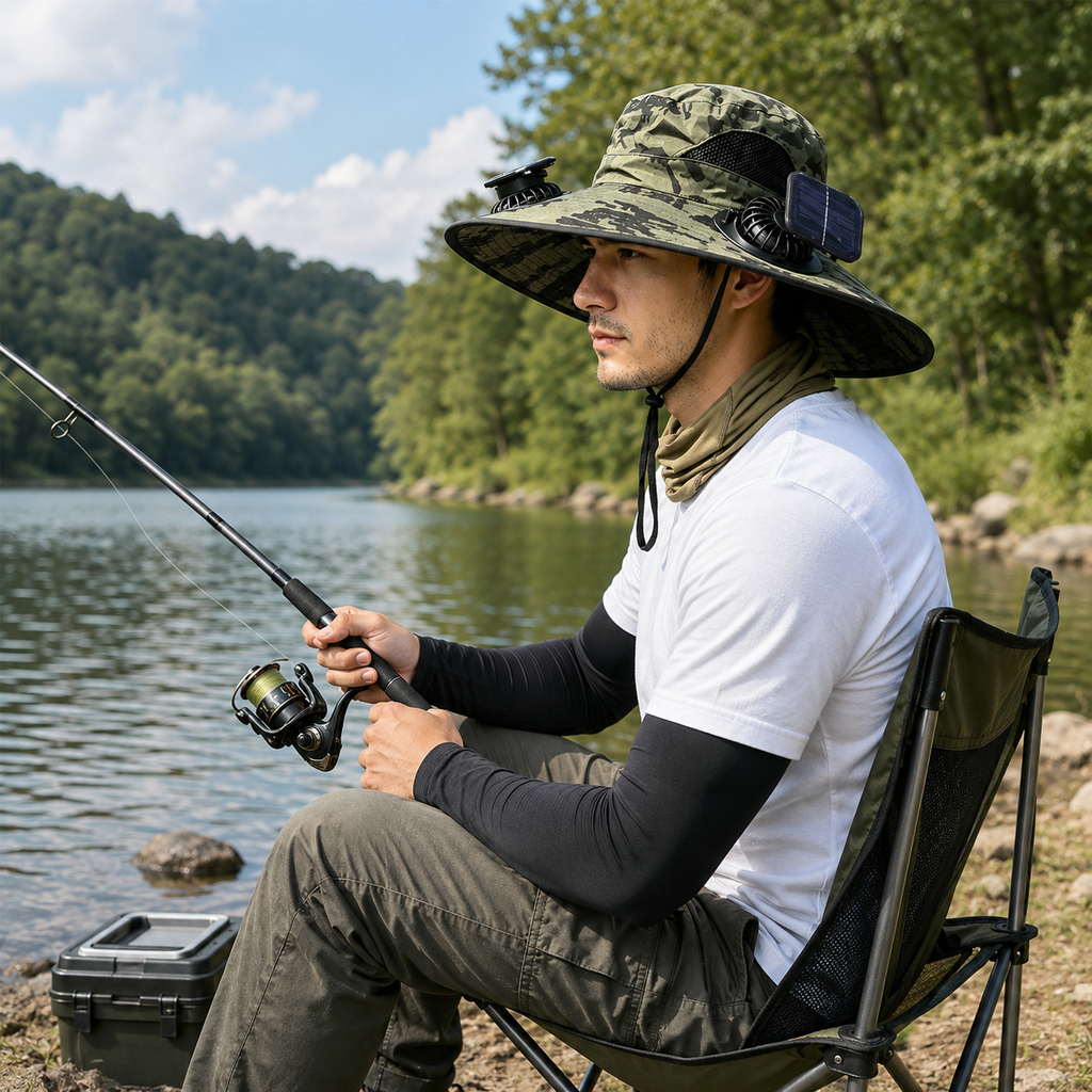 SolarBreeze Dual-Fan Sun Hat