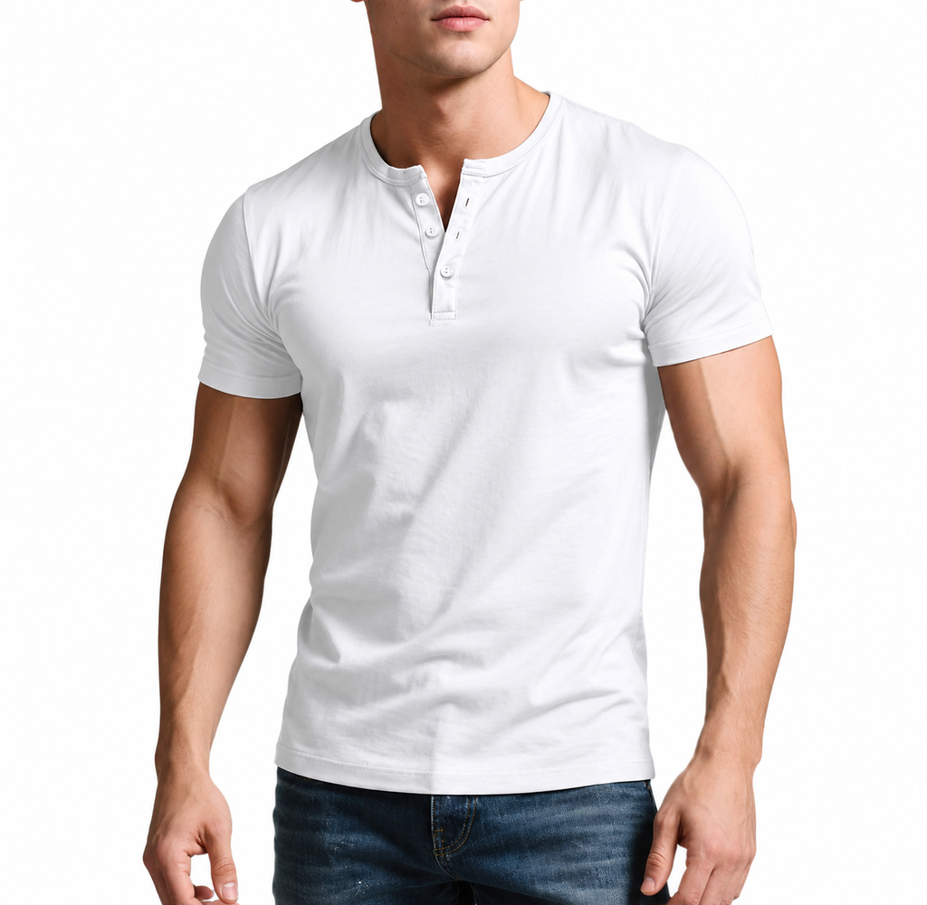 Men’s Essential Slim Fit Henley T-Shirt