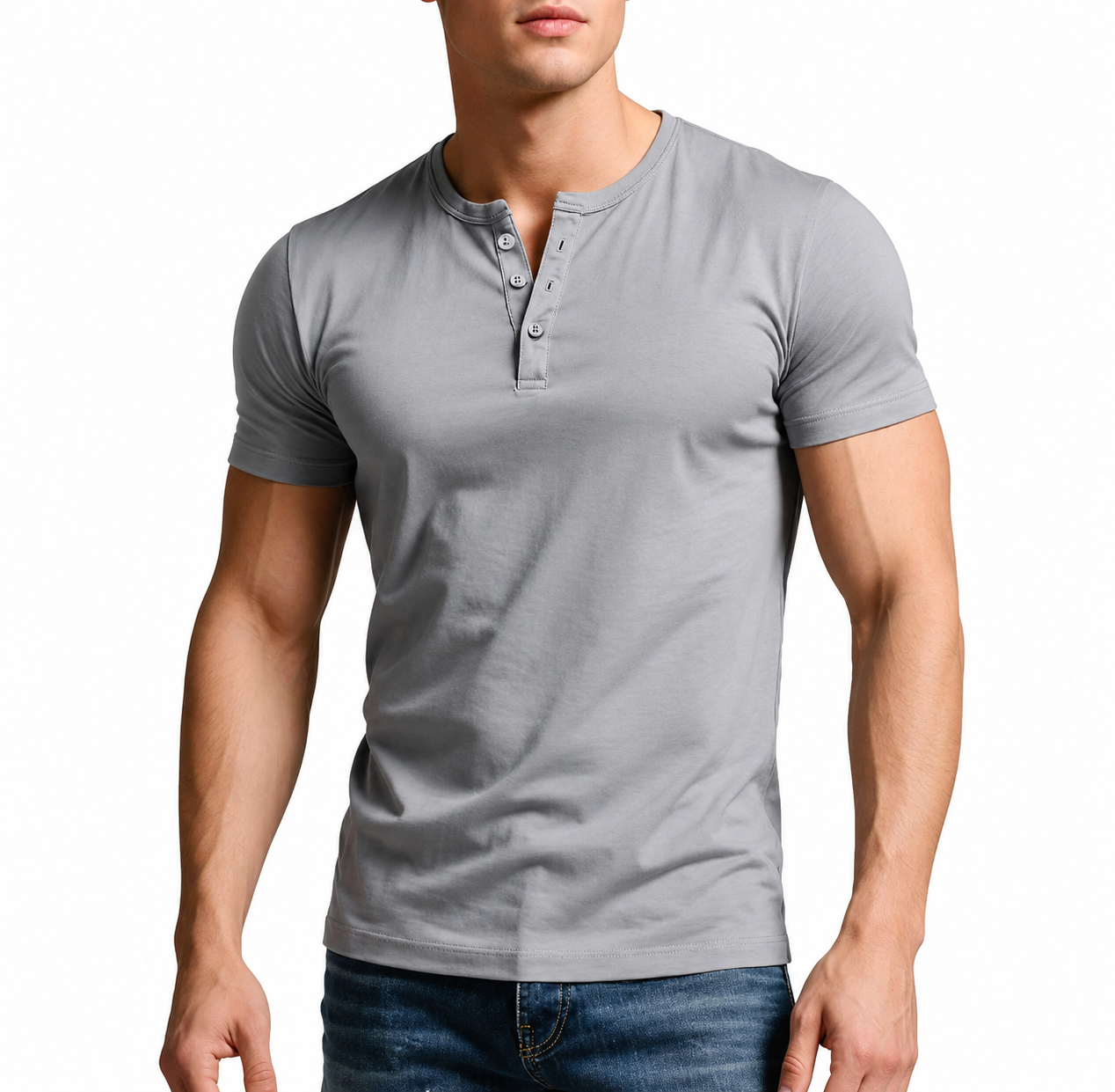Men’s Essential Slim Fit Henley T-Shirt