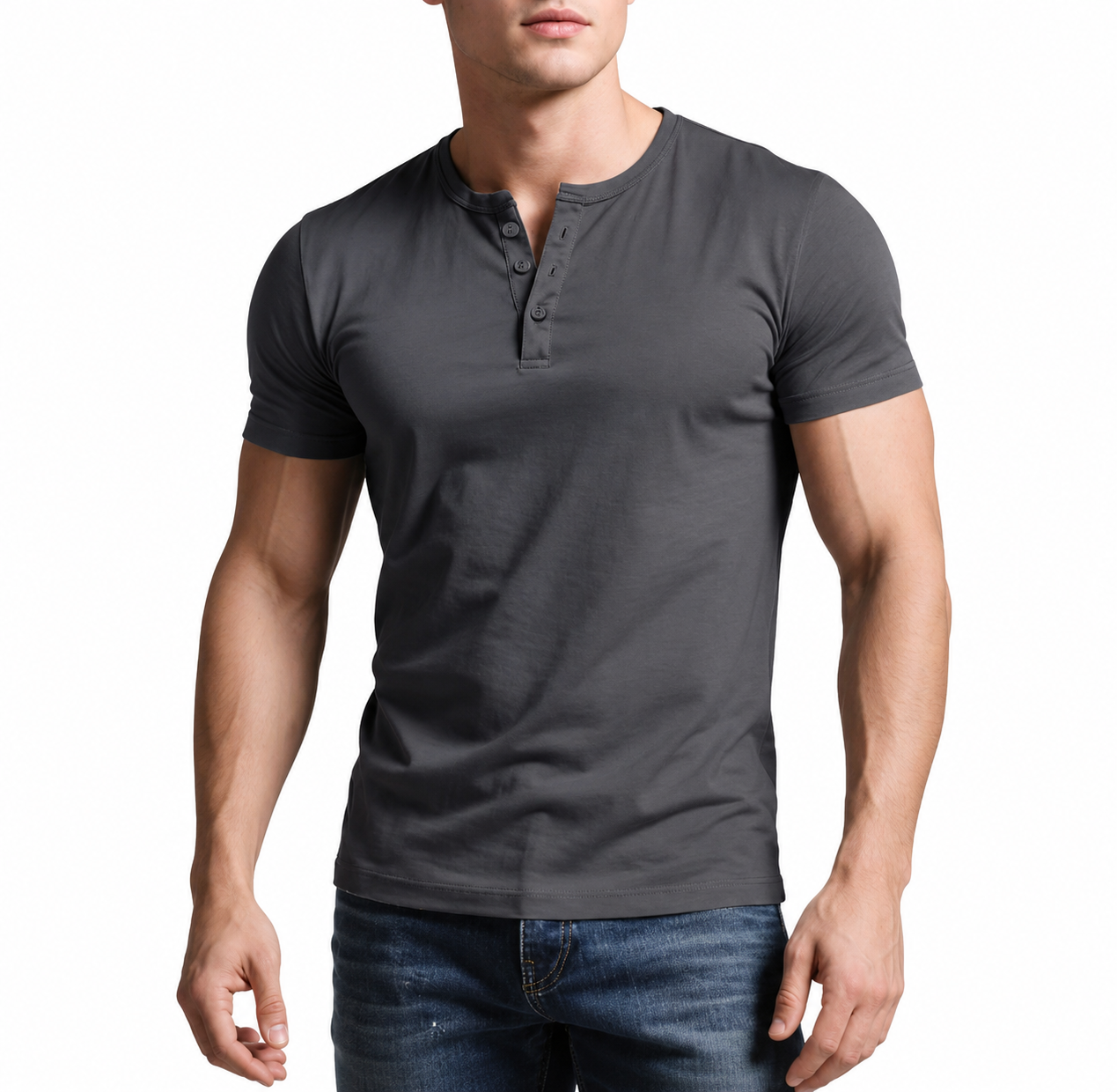 Men’s Essential Slim Fit Henley T-Shirt