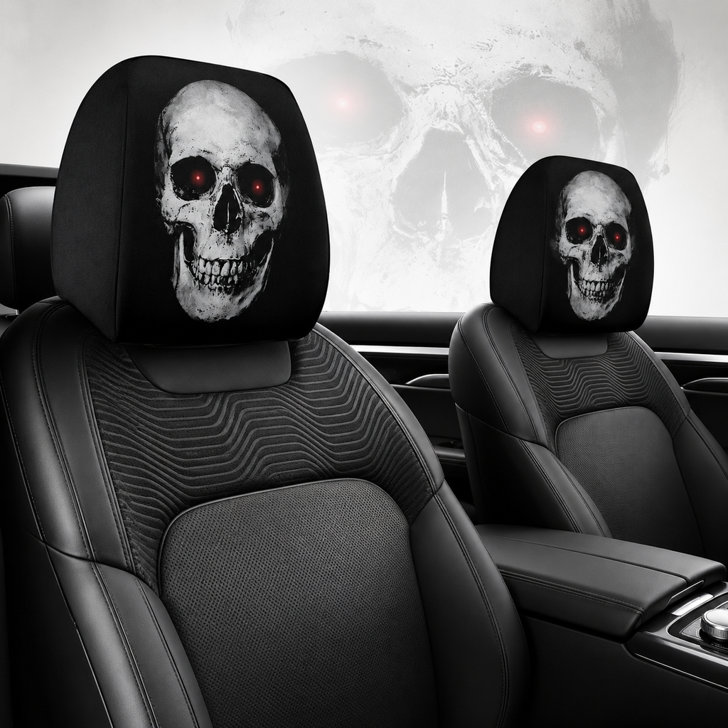 Horror Graphic Car Headrest Cover