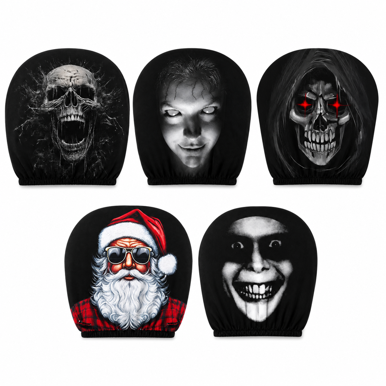 Horror Graphic Car Headrest Cover
