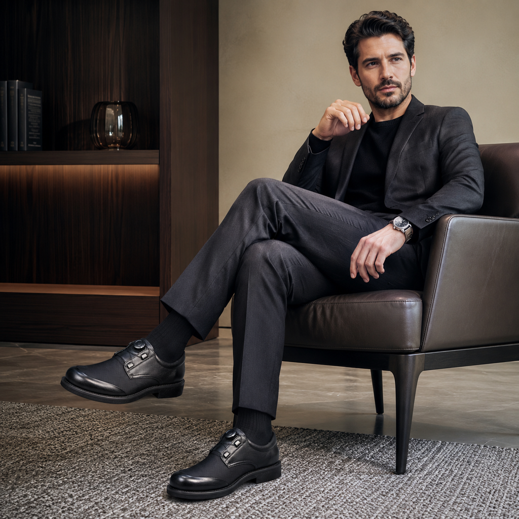 DialFit Breathable Leather Dress Shoes
