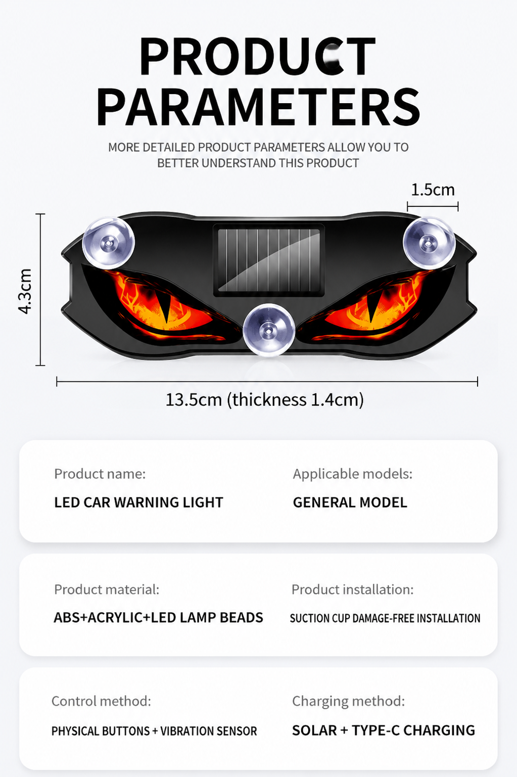 DemonGlow™ Solar LED Evil Eye Car Light