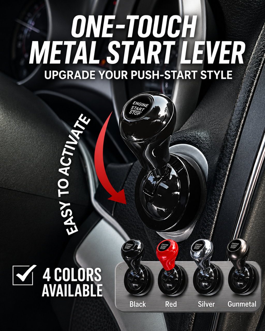 ShiftStart™ Car Engine Start Button Lever
