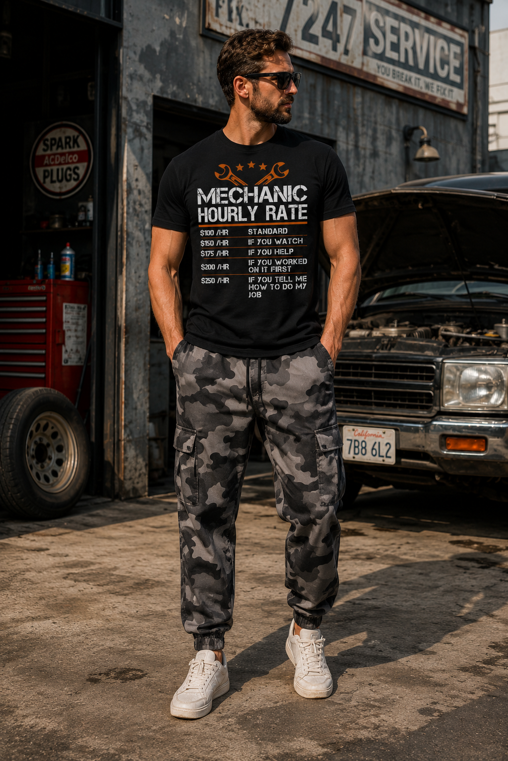 Men's Mechanic Humor Graphic T-Shirt – Vintage Garage Streetwear Tee