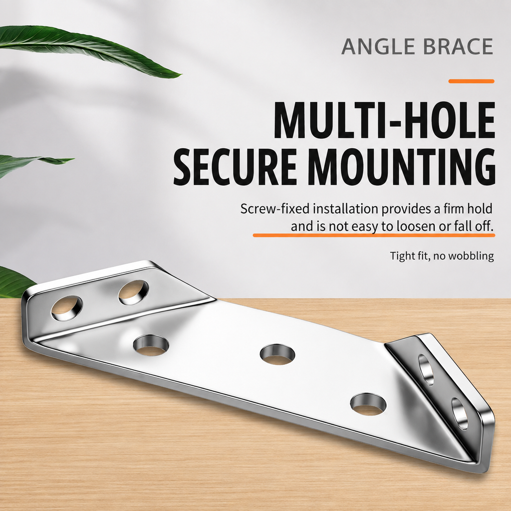 CornerLock Thickened Stainless Steel Triangle Brackets