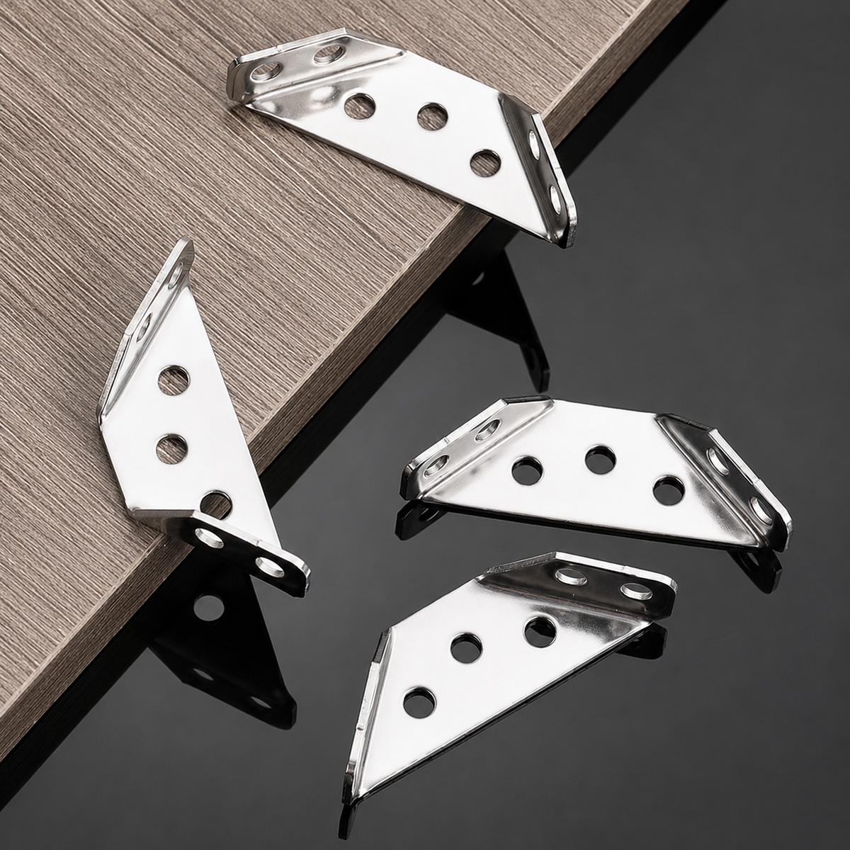 CornerLock Thickened Stainless Steel Triangle Brackets