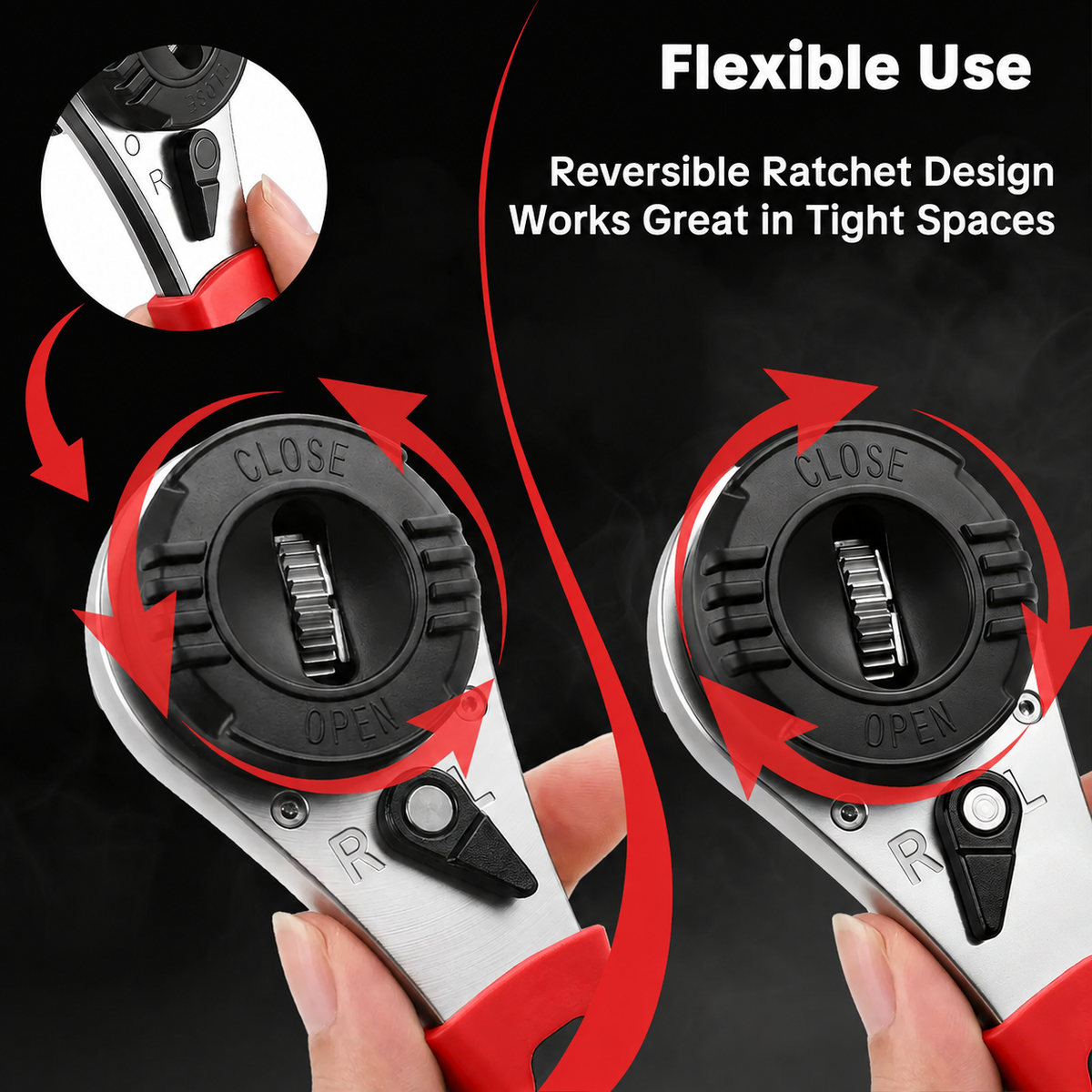 QuickAdjust 6–22mm Universal Ratchet Wrench