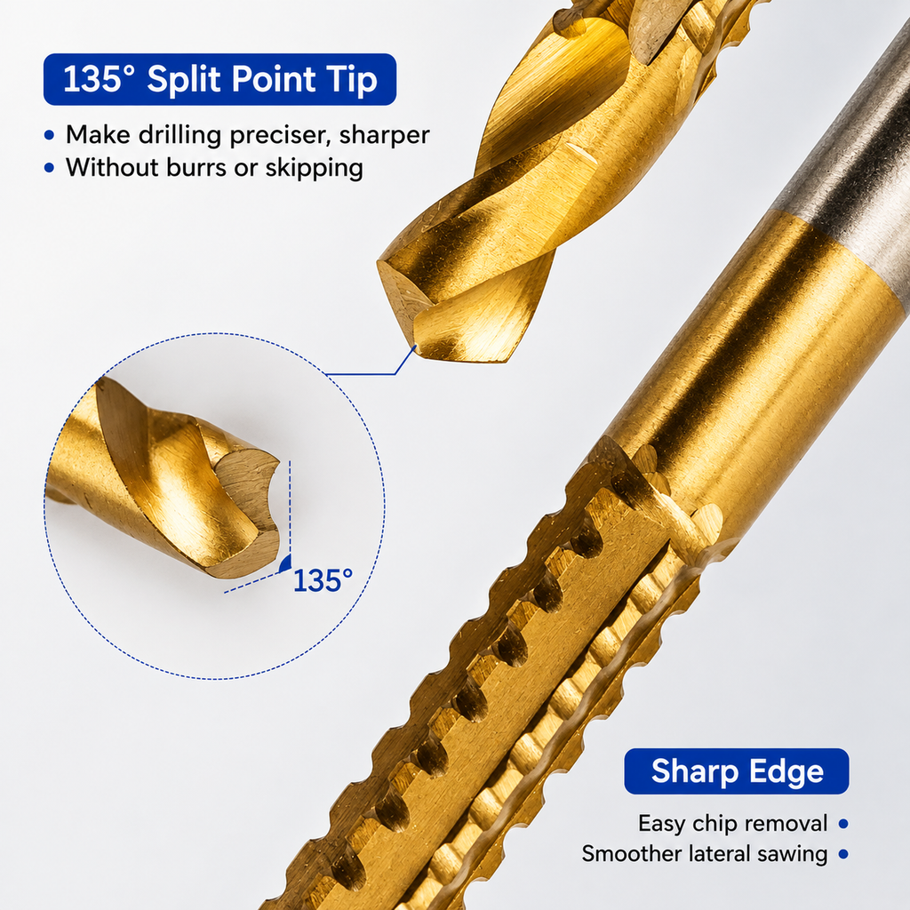 Drill, Enlarge and Shape with One Versatile Bit Set