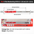 8-Piece 4-Flute Wood Drill Bit Set — Tackle Woodworking Jobs with More Size Options