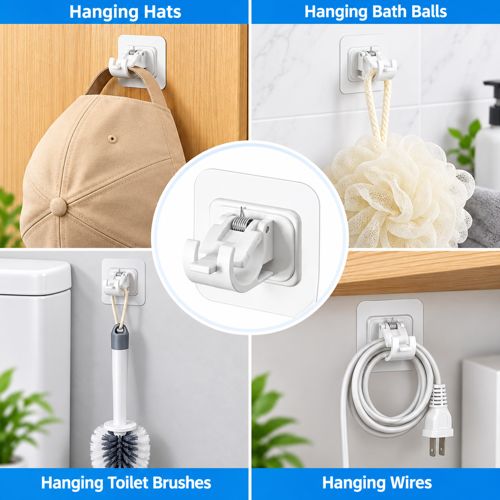 Clear Wall-Mounted Broom &amp; Mop Holder — Give Cleaning Tools a Place of Their Own