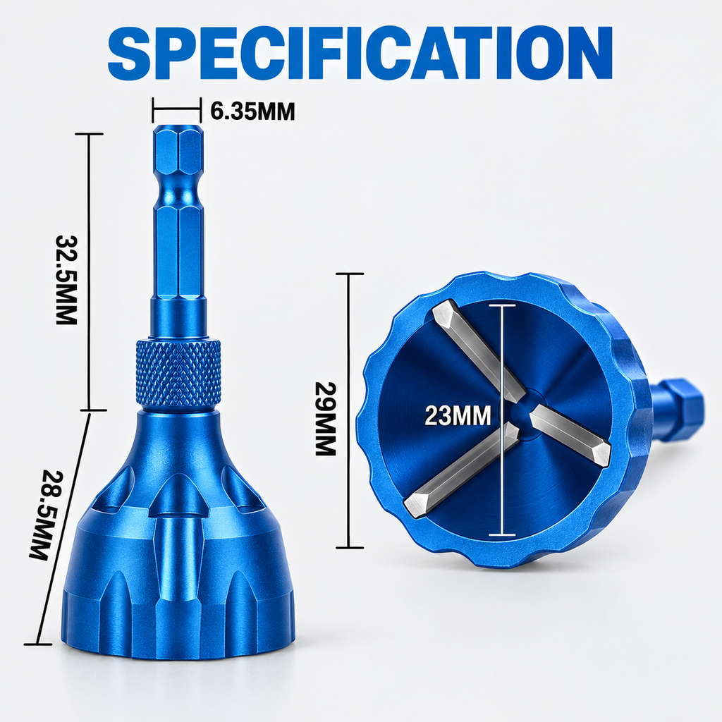 External Deburring Chamfer Tool — Clean Up Rough Bolt Ends for Easier Nut Starting