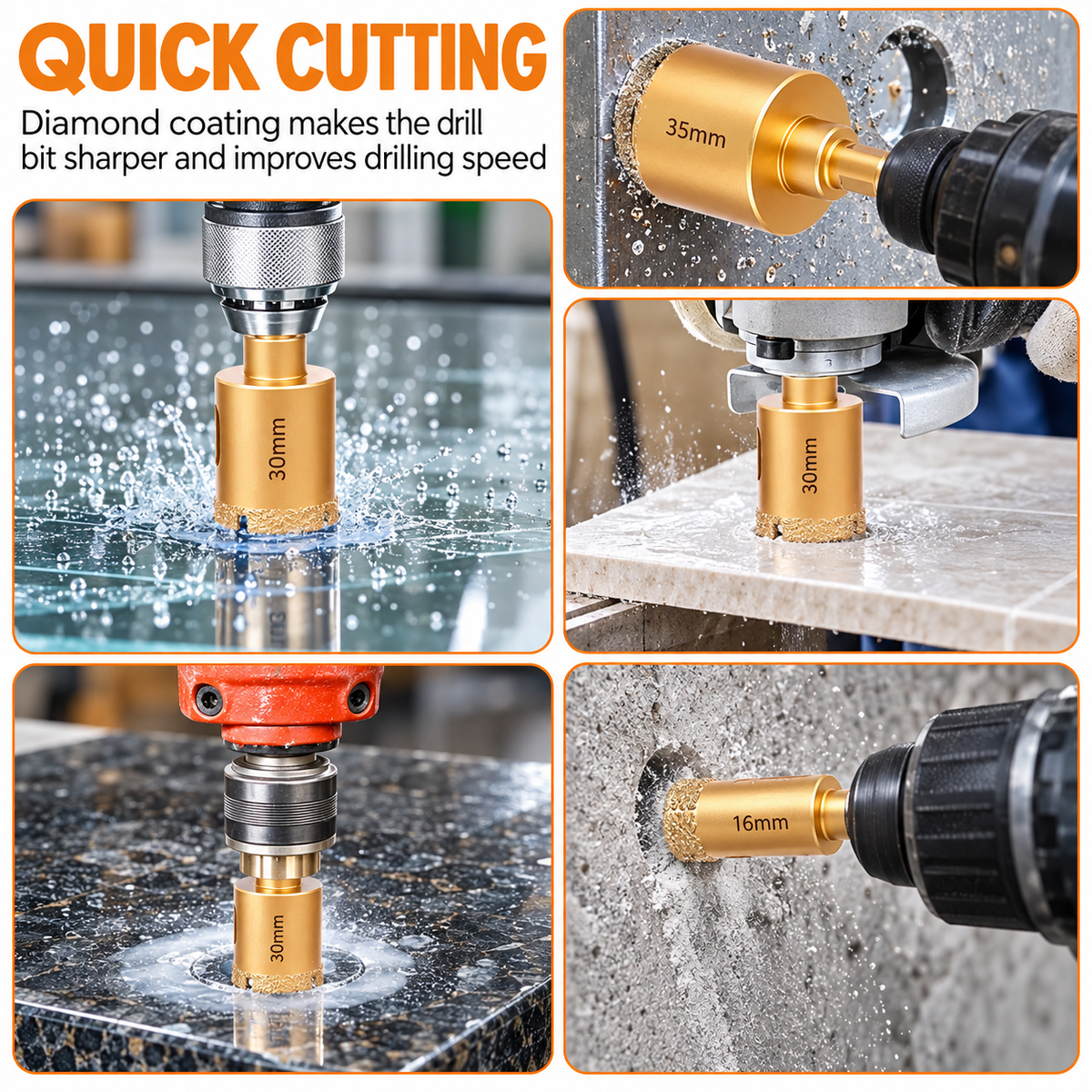 Diamond Hole Saw — Make Round Openings in Tile, Glass &amp; Stone