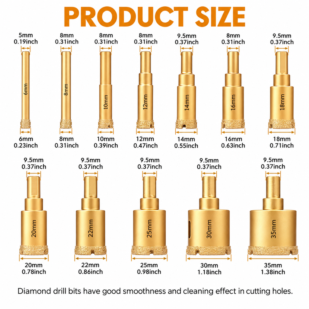 Diamond Hole Saw — Make Round Openings in Tile, Glass &amp; Stone