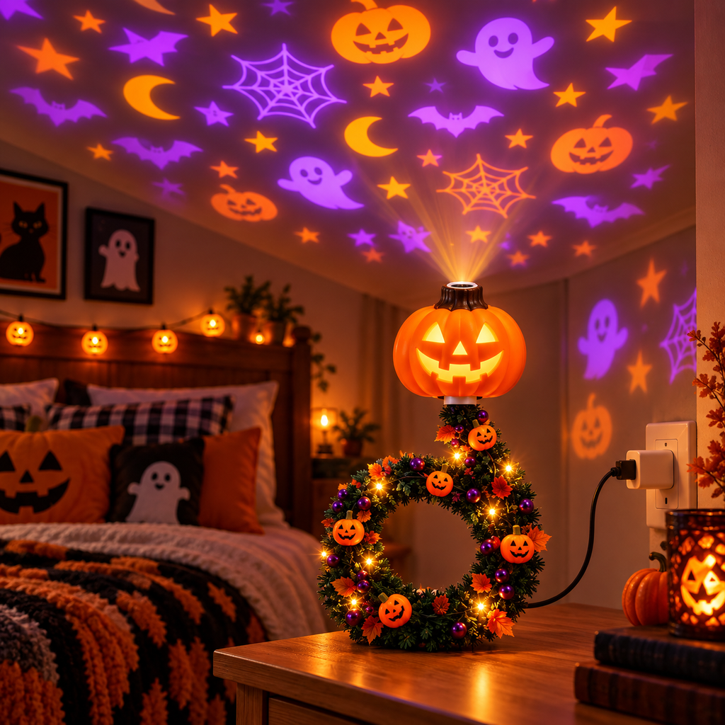 Holiday Projection Light — Bring Festive Patterns to Your Walls and Ceiling