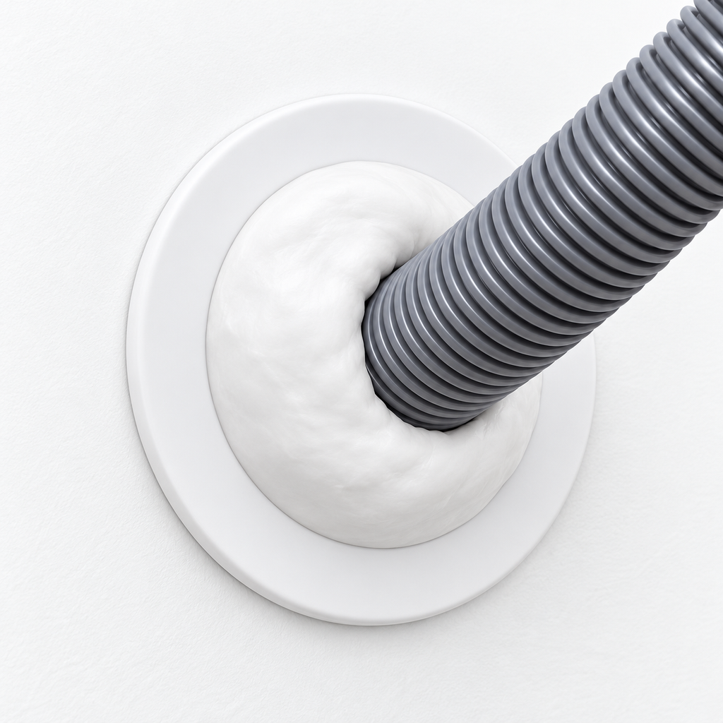 White Moldable Sealing Putty — Shape It to Fill Gaps Around Pipes