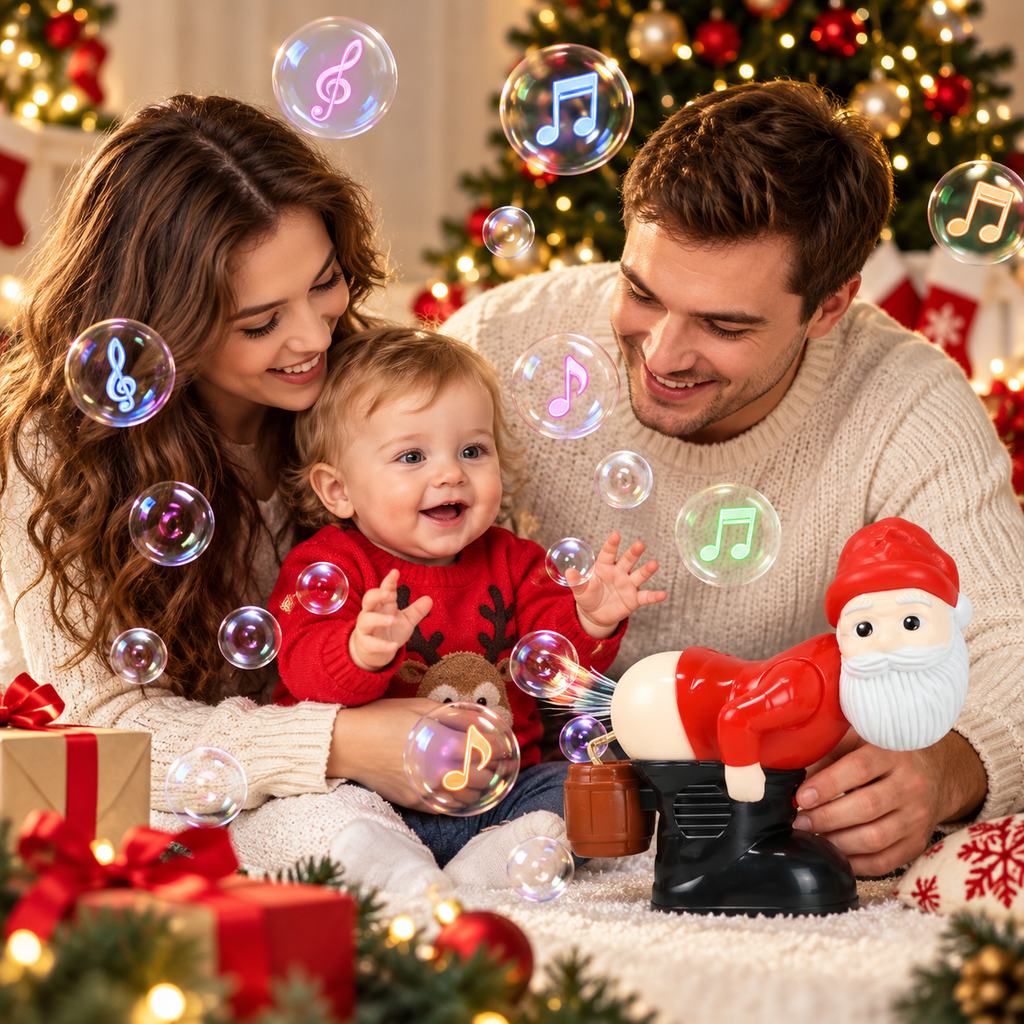 Bubble-Blowing Santa with Music &amp; Lights — Bring Bubbles and Laughs to Christmas