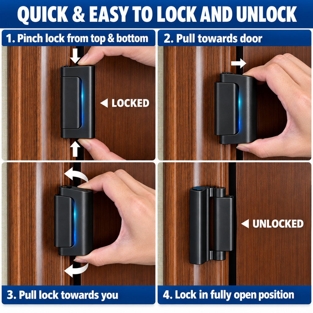 🚪 Door Reinforcement Lock for Inward