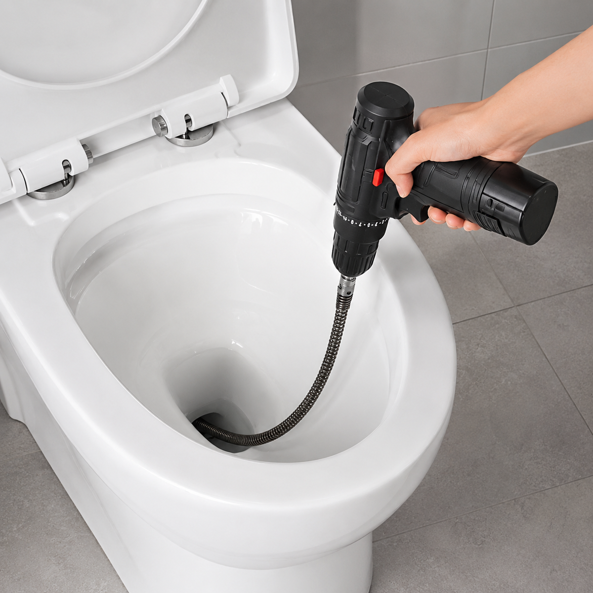 Drill-Powered Drain Cleaning Spring — Reach Clogs Beyond the First Bend