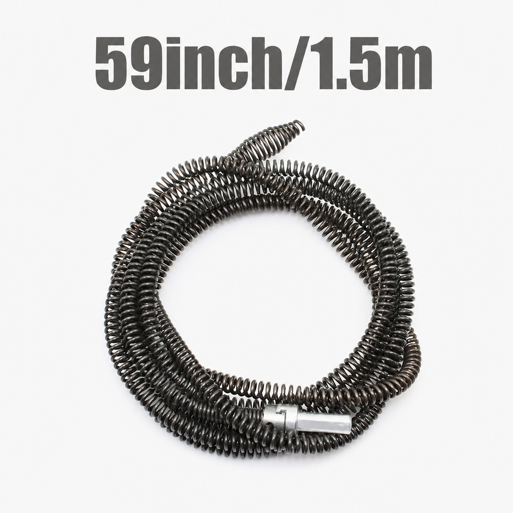 Drill-Powered Drain Cleaning Spring — Reach Clogs Beyond the First Bend