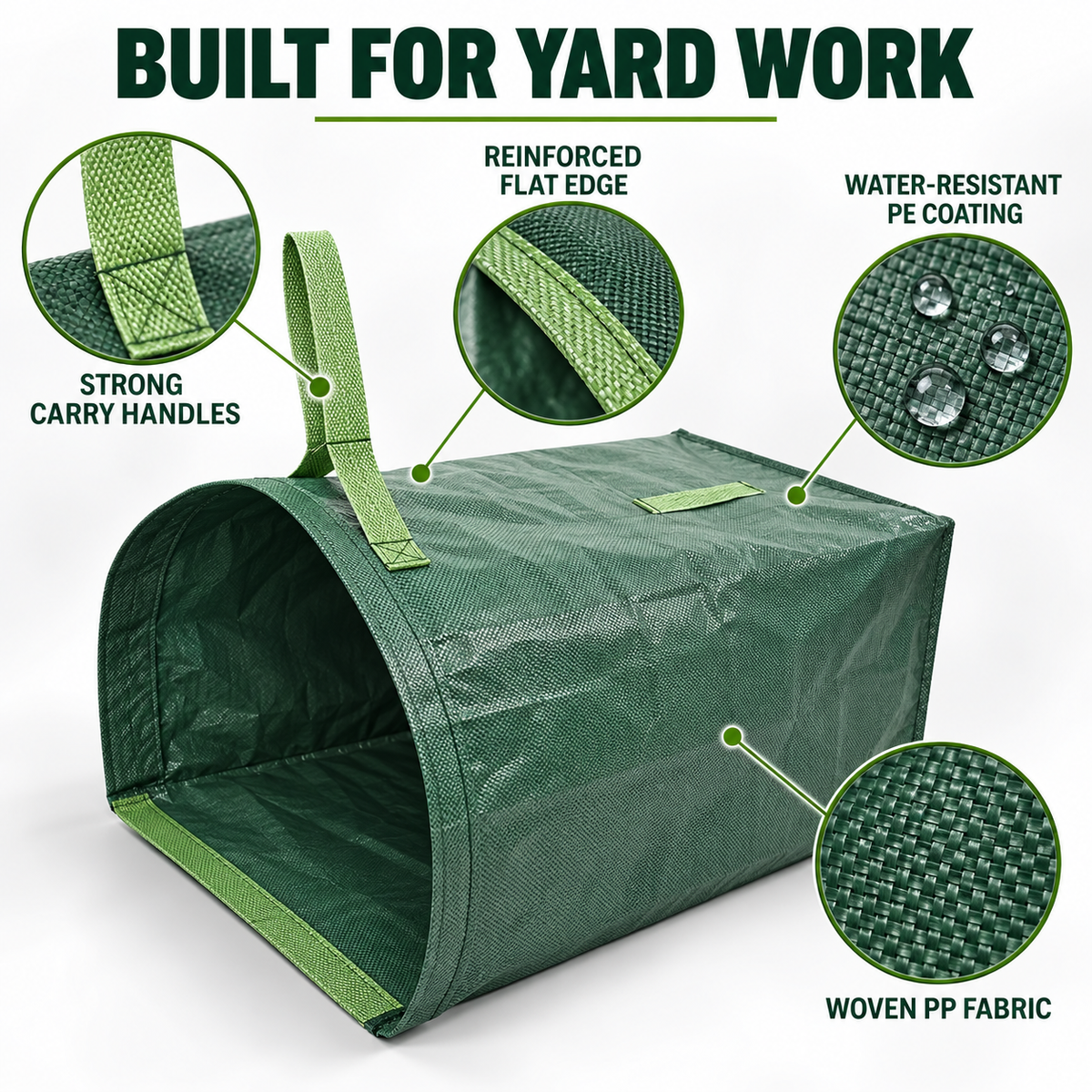 Flat-Edge Garden Cleanup Bag