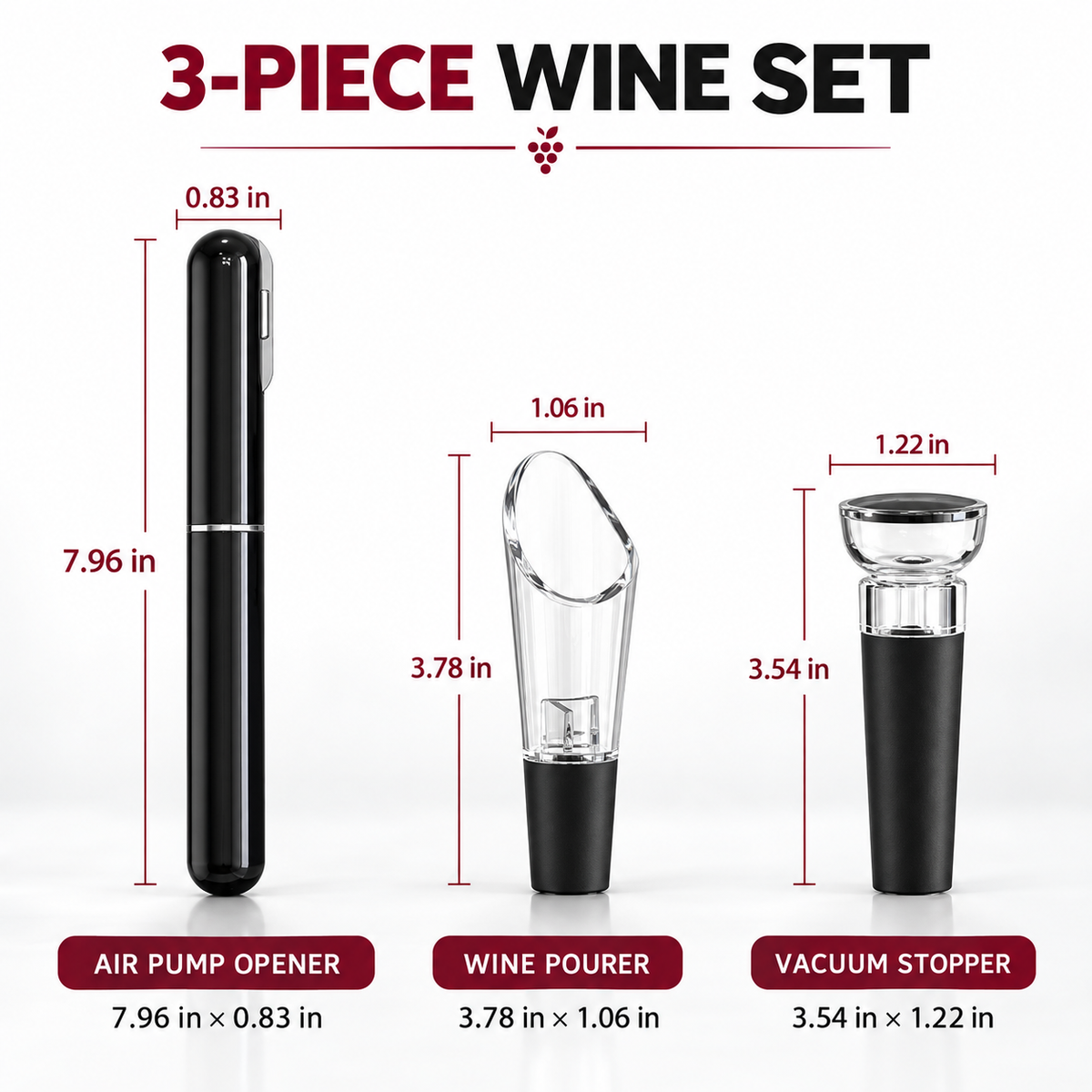 3-Piece Wine Opener, Pourer