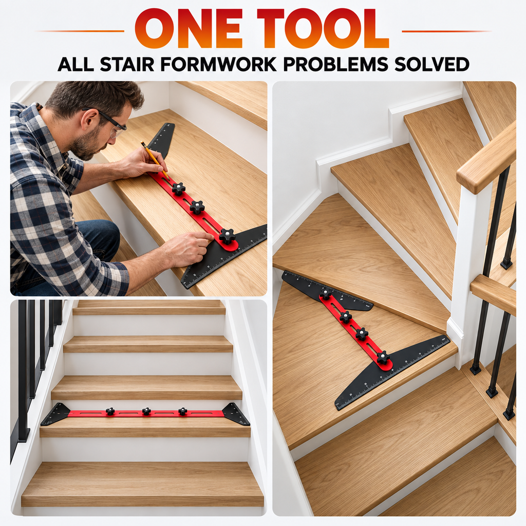 Adjustable Stair Tread Template Tool