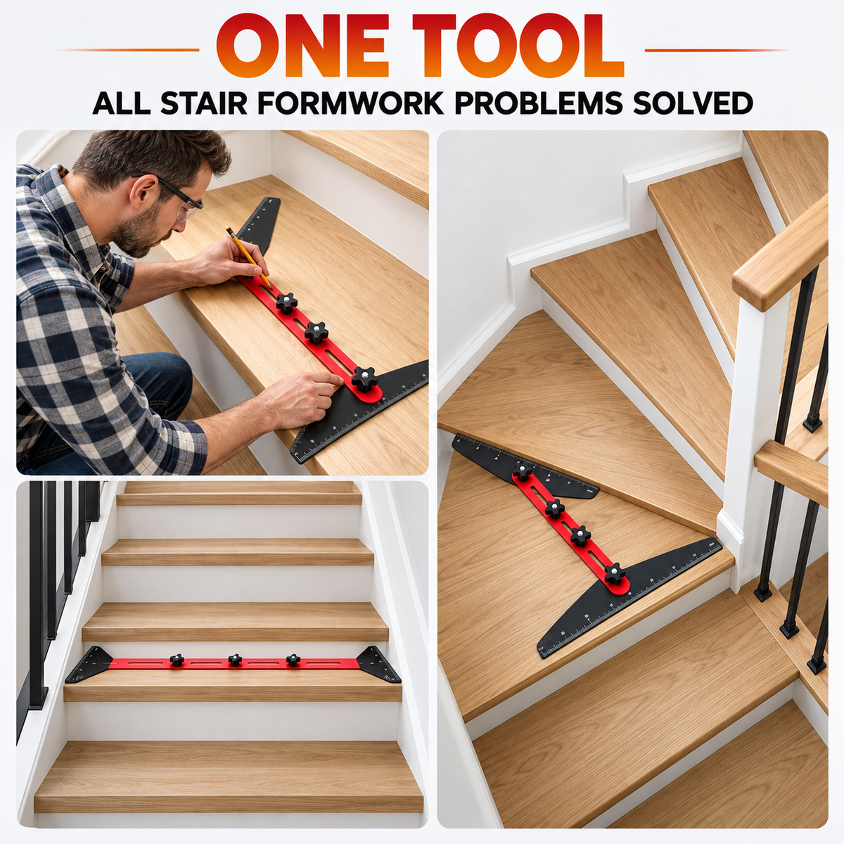 Adjustable Stair Tread Template Tool