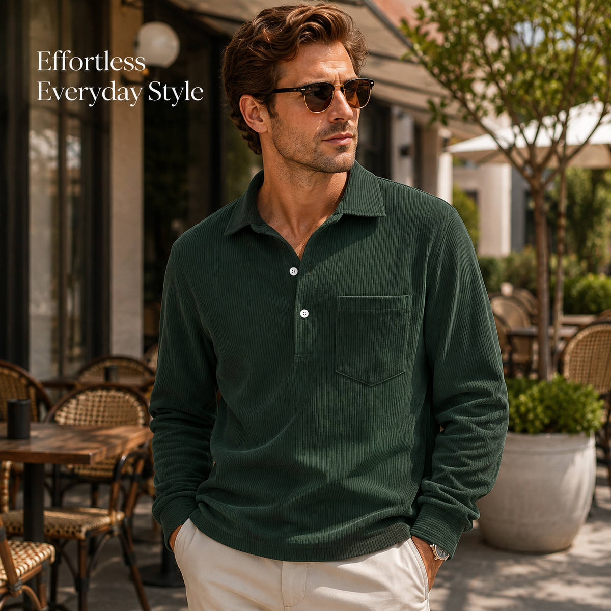 Men’s Ribbed Long Sleeve Shirt — Texture, Comfort &amp; Effortless Everyday Style