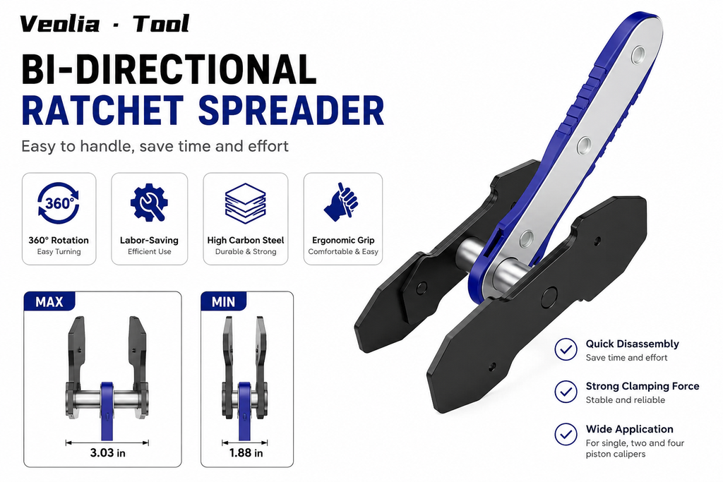 Ratcheting Brake Caliper Spreader — Make Brake Service Easier