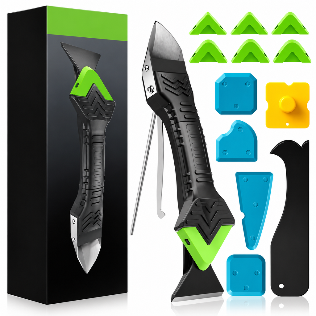 2-in-1 Caulking Tool Kit — Remove Old Caulk, Smooth New Sealant With Less Mess
