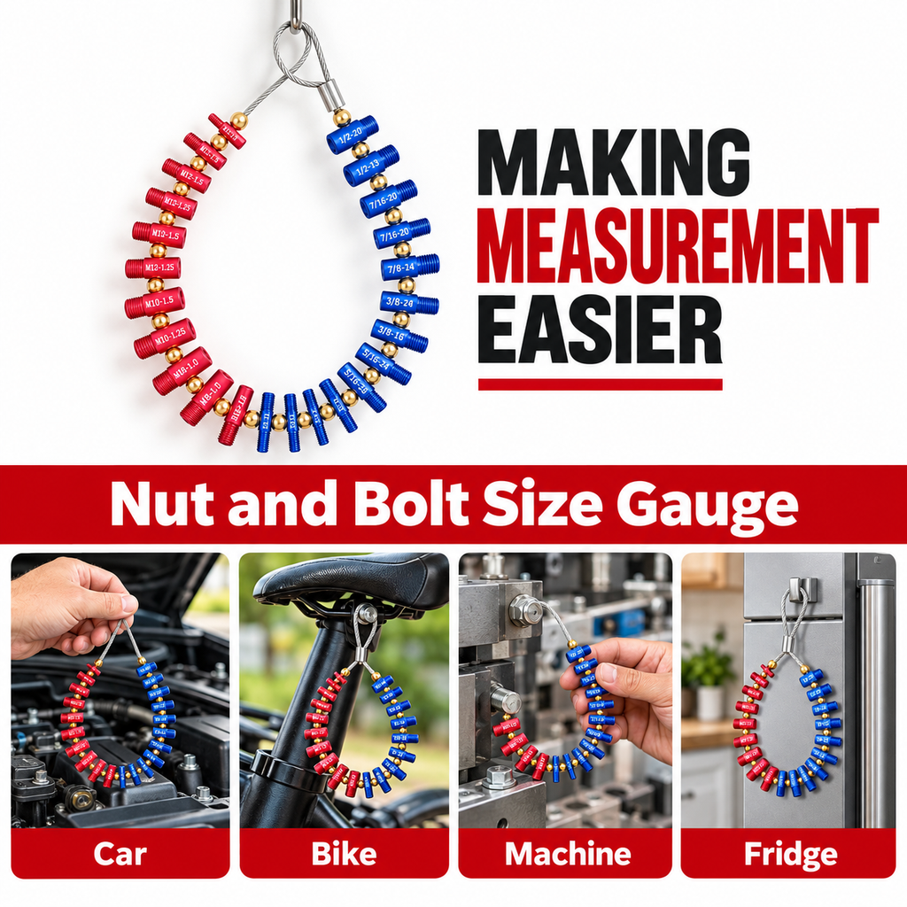 Metric &amp; Inch Nut and Bolt Thread Checker — Identify Threads Before Buying Replacements
