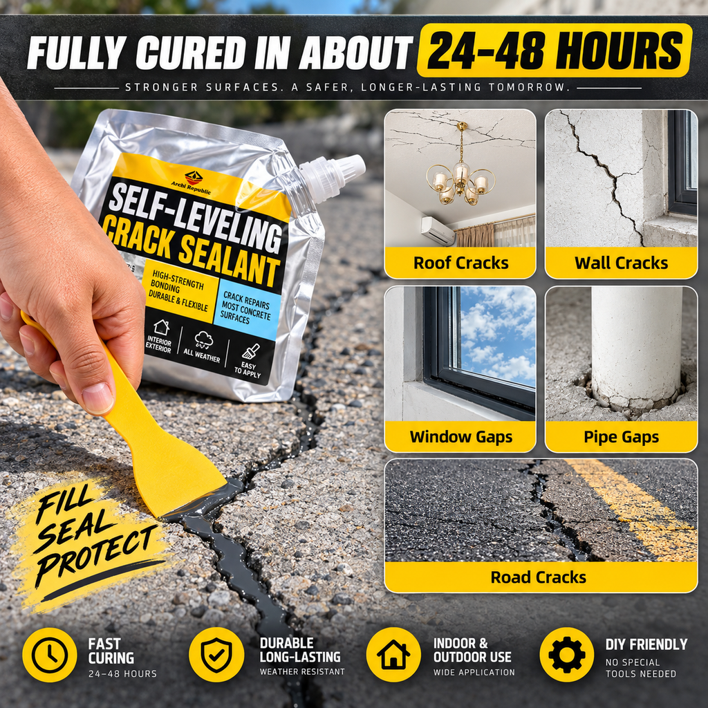 Crack Repair Sealant — Apply Filler Right Along the Crack